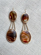 French Empire Agate Earrings