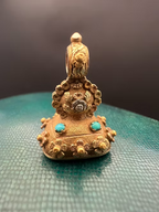 Three Colour Gold Floral Fob Seal