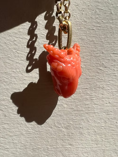 Coral Ram's Head Amulet