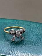 Old Cut Diamond Bow Ring