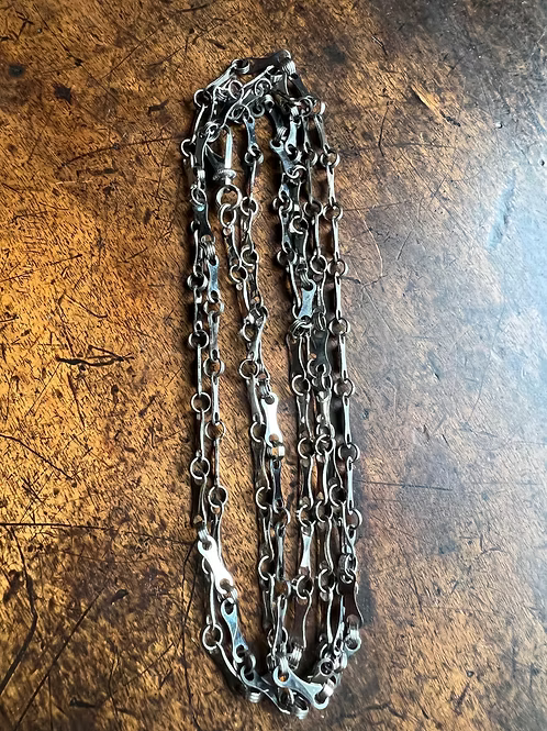 Georgian Cut Steel Guard Chain