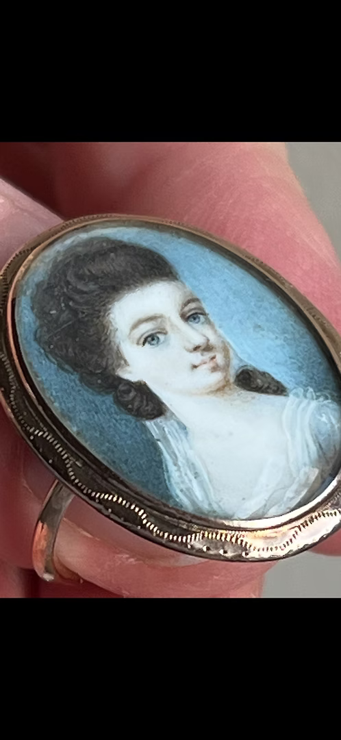 Portrait Miniature ring c.1760