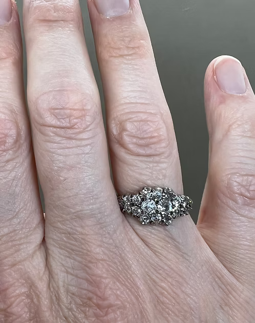 Old Cut Diamond Betrothal Ring c.1840