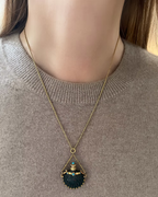 Bloodstone Scallop Scent Bottle Pendant