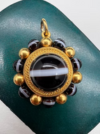 Victorian Banded Agate Pendant