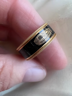 Enamel Coffin Ring