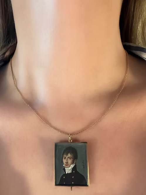 French Portrait Miniature Pendant 1802