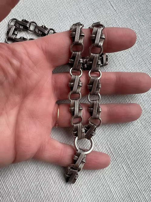 Woven Silver Collar
