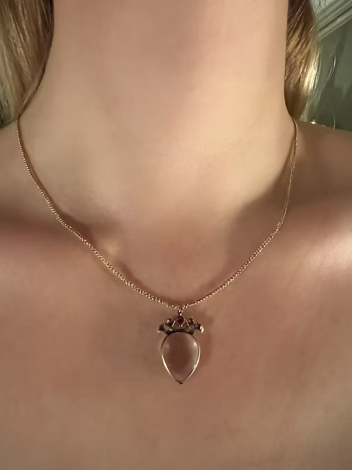 Garnet Crowned Crystal Heart c.1760
