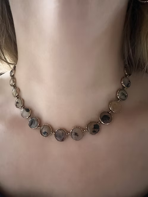 Georgian Moss Agate Riviere