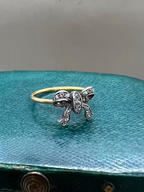 Old Cut Diamond Bow Ring