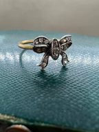 Old Cut Diamond Bow Ring