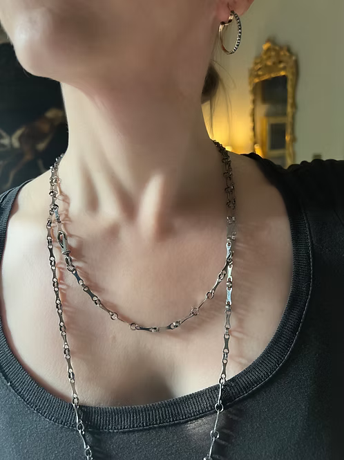 Georgian Cut Steel Guard Chain