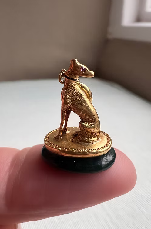 Miniature Greyhound Fob Pendant