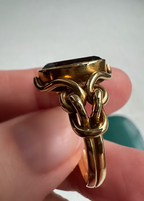 Garnet Intaglio Mourning Ring