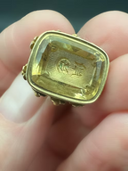 Three Colour Gold Floral Fob Seal