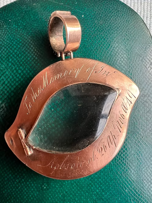 Eye-Shaped Georgian Locket Pendant