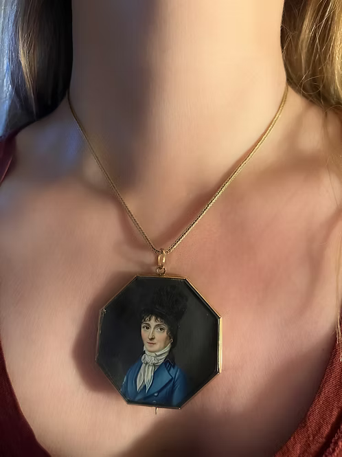 French Octagonal Portrait Miniature