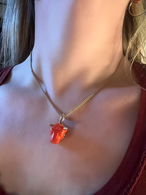 Coral Bull charm