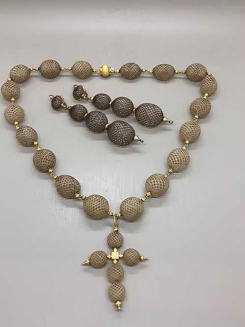 Hairwork Balloon Necklace