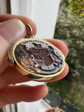 15ct Victorian Cairngorm Smokey Quartz Spinner Fob