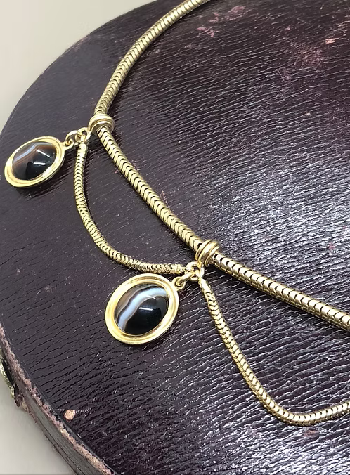Banded Agate Demi-Parure