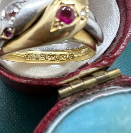 Platinum and Gold Snake Ring 1899