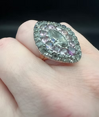 18th century Portuguese Rock Crystal and Pink Topaz Ring