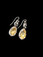 Foiled Georgian Rock Crystal Earrings