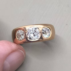 Old Cut Diamond 3 Stone