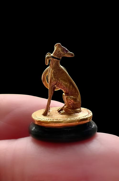 Miniature Greyhound Fob Pendant