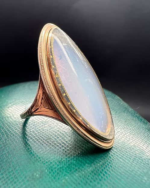 Opaline Navette Georgian Ring