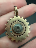 Georgian Ruby and Pearl Sentimental Pendant