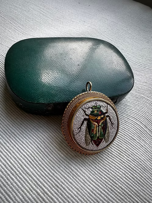 Micro Mosaic Scarab Pendant