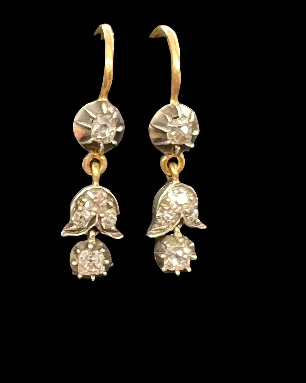Victorian Old Cut Diamond Earrings