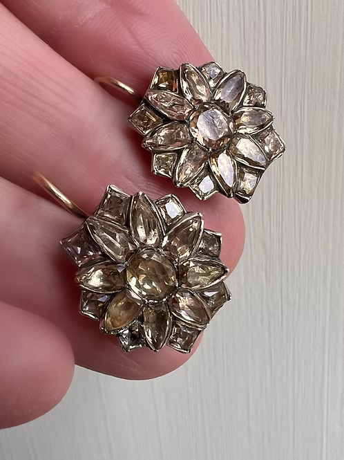 Portuguese Topaz Cluster Earrings