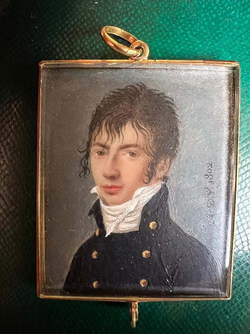 French Portrait Miniature Pendant 1802