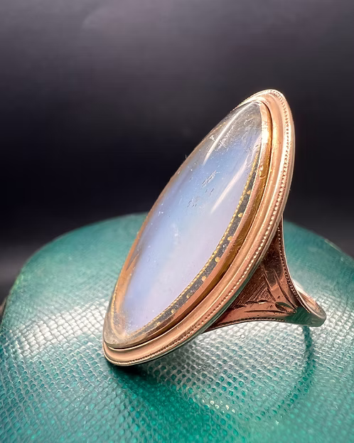 Opaline Navette Georgian Ring
