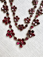 Georgian Garnet Pansy Necklace