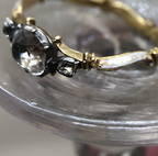 White enamel mourning ring for two members of the Hodge family