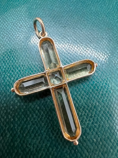 Georgian Topaz Cross Pendant c.1820