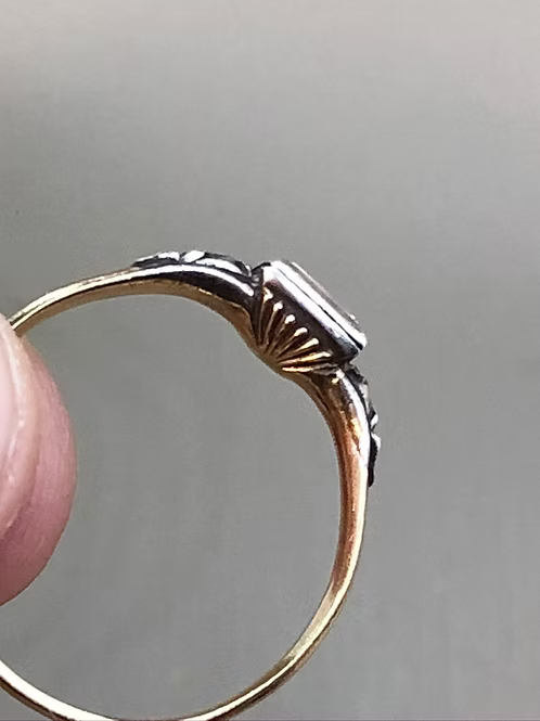 Table-cut Crystal and Diamond Ring c.1725