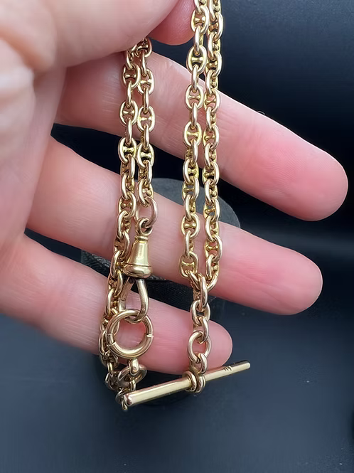 15ct Mariner link Albert chain