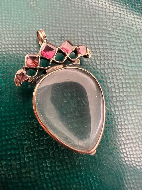 Garnet Crowned Crystal Heart c.1760