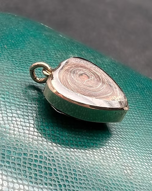 Foiled Rock Crystal Georgian Heart Pendant