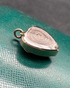 Foiled Rock Crystal Georgian Heart Pendant