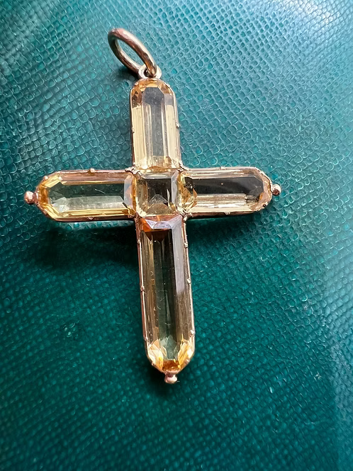 Georgian Topaz Cross Pendant c.1820