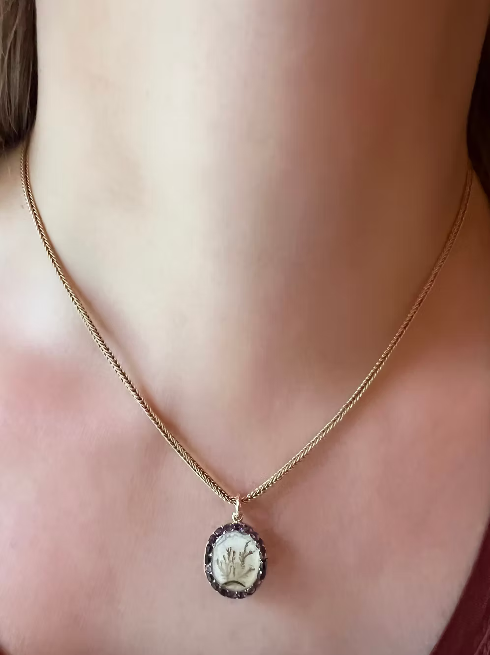 Georgian Moss Agate Pendant