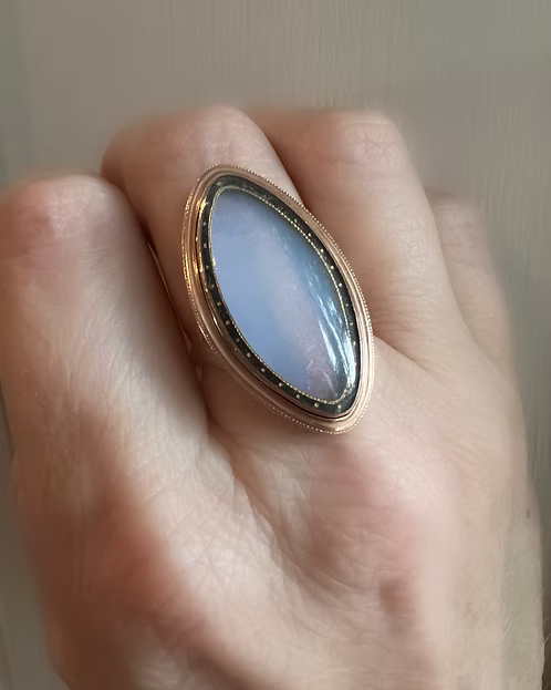 Opaline Navette Georgian Ring