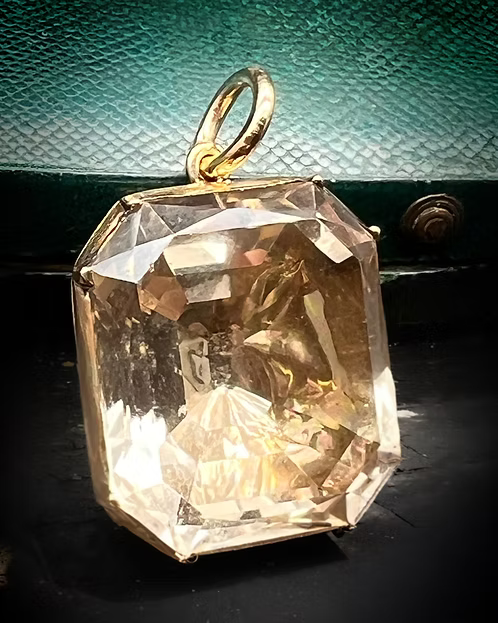 Georgian Foiled Rock Crystal Pendant